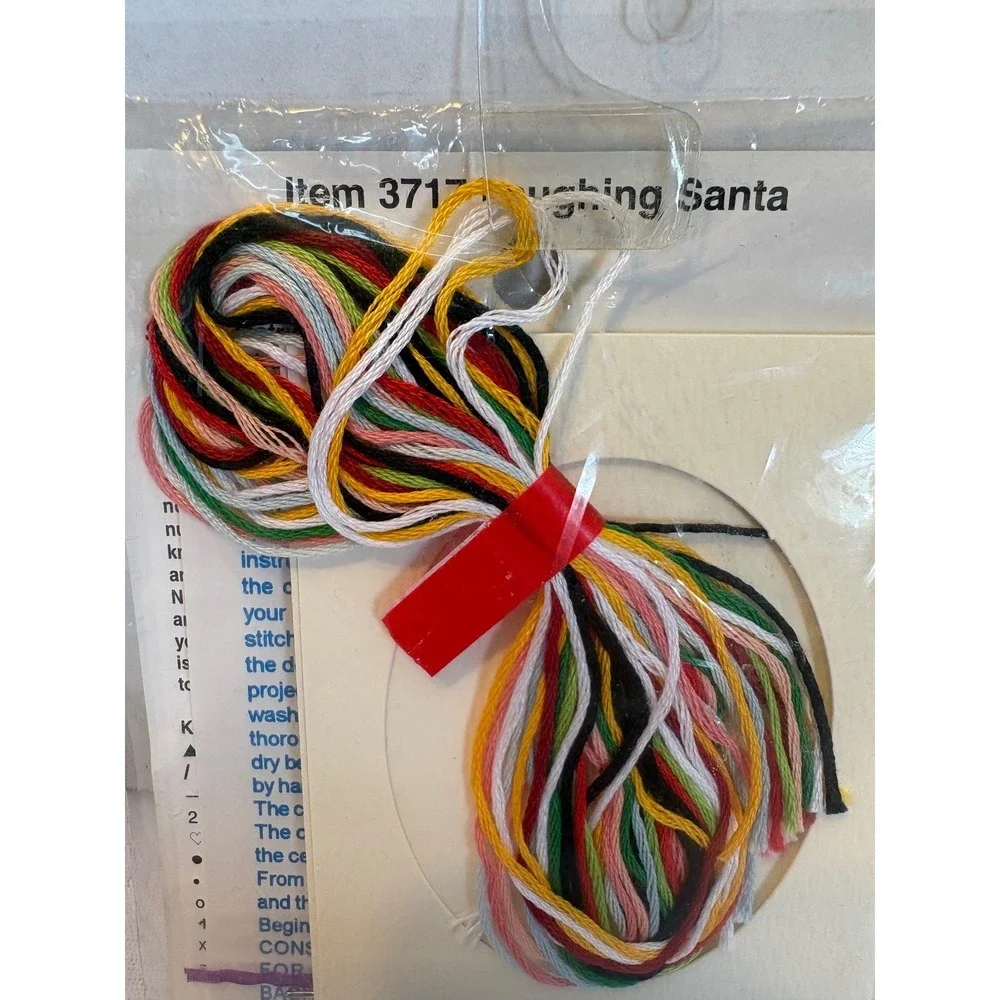 NeedleMagic Stitch N Hang Laughing Santa Counted‎ Cross Stitch Kit 3717 Vintage